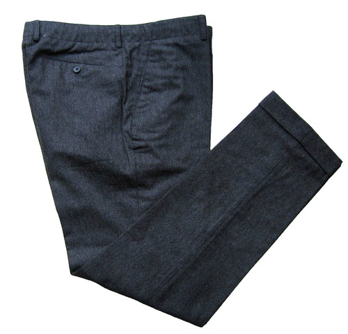 Pantalone uomo Hermès grigio gessato 100% lana made in Italy taglia 46 W36