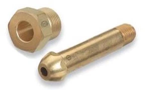 CGA-580 ARGON C25 Regulator Inlet NUT & 3" NIPPLE Fittings - NITROGEN HELIUM - Picture 1 of 1