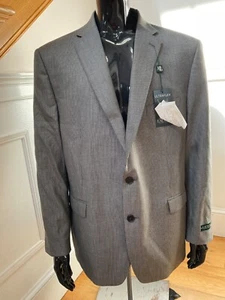 $295 Lauren Ralph Lauren Classic UltraFlex Mini-Houndstooth Suit Jacket 48Reg - Picture 1 of 6