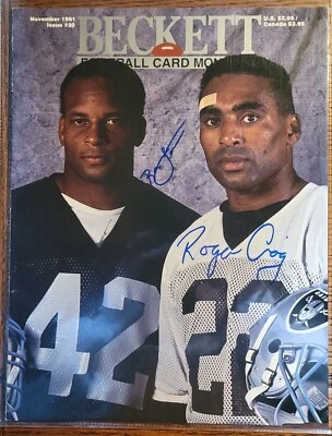 Roger Craig & Ronnie Lott, revista Beckett, noviembre de 1991 - ¡Solo portada! Foto 1 de 4