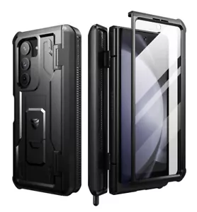 Dexnor For Samsung Galaxy Z Fold 5 4 3 5G Case with S Pen Holder /Ring Kickstand - Picture 1 of 9
