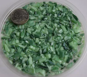 2112,03 - 1oz NEUWERTIG, WALDGRÜN 2 FARBEN MISCH BULLSEYE GLASKURS FRITTIERT 90 COE - Bild 1 von 4