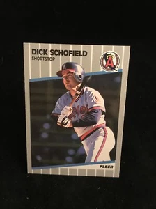 1989 Fleer #488 Dick Schofield California Angels Baseball Card MLB NM - Picture 1 of 3