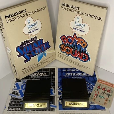 TRON Intellivoice 2 LOT: SOLAR SAILER/BOMB SQUAD Complete w/Manual Overlay USA V - Image 1 of 4