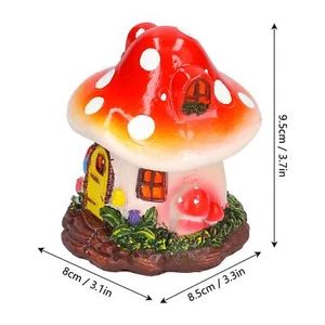 Mushroom Resin Craft Garden Ornament Bonsai Landscape Sculpture Decor - Picture 1 of 12