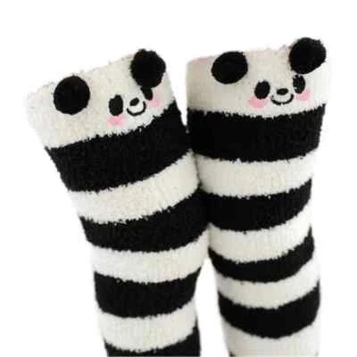 Calcetines Rodilleras Japoneses Mori Niña Modelado Animal Rayas Lindos Encantadores Kawaii Acogedores Foto 1 de 4