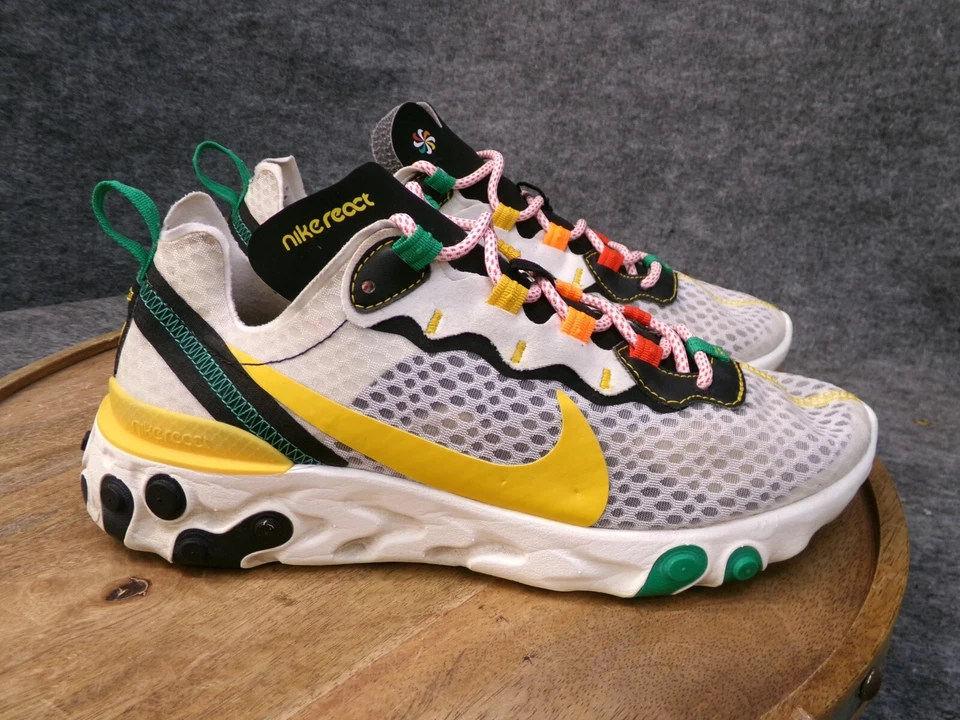 Nike Men’s React Element 55 Sunburst Athletic Sneakers Shoes Size 8.5 CK9288-100 - Image 1 of 4