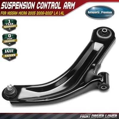 Brazo de control inferior delantero derecho con conjunto de rótula para Nissan Micra 05-07 L4 1,4 L Foto 1 de 4