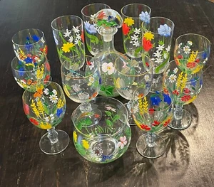Juego de 14 cristales florales pintados a mano Royal Danube - tú eliges los artículos - Imagen 1 de 40
