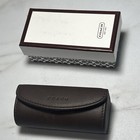 Vintage Coach Brown Leather Lipstick Case Holder With Mirror