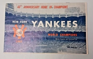 1963 New York Yankees official program and scorecard Yankees vs Mets - Picture 1 of 4