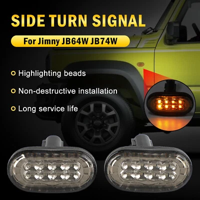 Pair of Side Marker Light Turn Signal Light For Suzuki Jimny JB64 JB74 Smoked ZE - Image 1 of 4