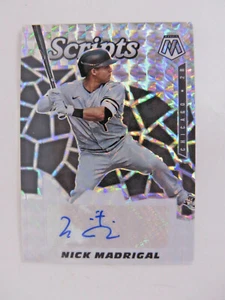 2021 Panini Mosaic Scripts Nick Madrigal Silver Prizm Auto SCR-NM White Sox - Picture 1 of 2