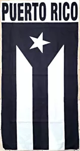 Puerto Rico Rican Black Flag Towel Boricua ** Free Shipping ** 30 x 60 in - Picture 1 of 4