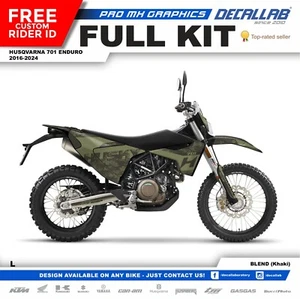 HUSQVARNA 701 Enduro 2019-2022 MX Sticker Graphics Kit WHITE CHROME HOLOGRAPHIC - Picture 1 of 7