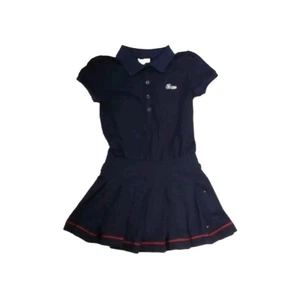 NWT NEW Gucci Girls Navy Blue Pleated Polo Dress with Logo and Trimming 5y - Picture 1 of 2