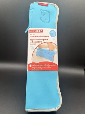 Descanso de cotovelo para banheira Skip Hop Moby azul confortável confortável sucção antiderrapante NOVO - Imagem 1 de 2