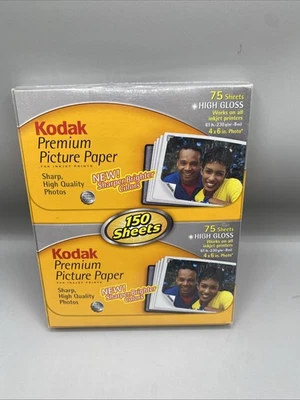 Papel fotográfico Kodak Premium alto brillo 4x6 para impresoras de inyección de tinta 150 unidades sellado Foto 1 de 3