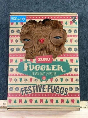 Fuggler Funny Ugly Monsters Plush Toy FESTIVE FUGGS Series Reindeer NEW - Image 1 of 2