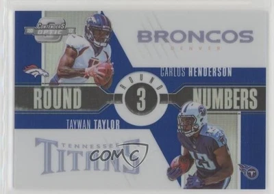 2017 Panini Contenders Optic Blue /25 Carlos Henderson Taywan Taylor Rookie RC - Image 1 of 2