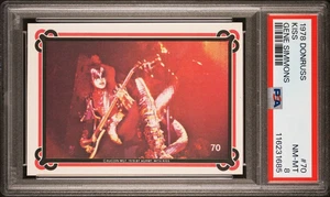 PSA 8 NM MINT 1978 DONRUSS KISS GENE SIMMONS #70 AUCOIN B136 SERIES 2 - Imagen 1 de 2