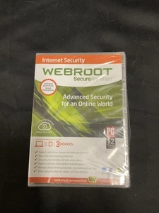 New Webroot Secure Anywhere Internet Security Plus 3 Devices Windows PC Mac iOS - Picture 1 of 2
