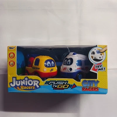 Junior Racers Push And Go Lights / Sound Includes Tow Truck And Ambulance *READ* - Image 1 of 4
