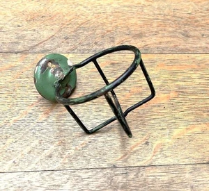 Antique Bathroom Cup Holder ~ Green Chippy Paint - Picture 1 of 4