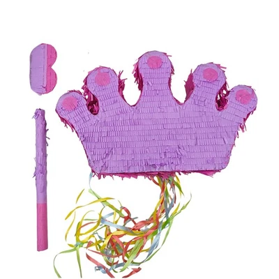 Pinata Krone Partypinata Kinder-Pinata Schlagpinata Geburtstagspinata Stab Maske - Bild 1 von 4