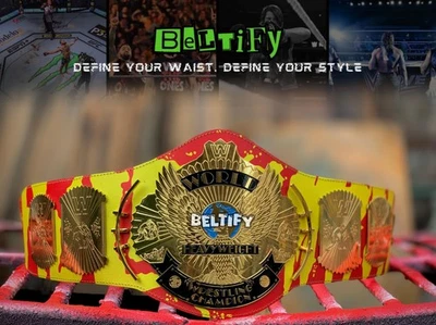 Hulk Hogan Signature Series Wrestling Championship Replica Title Belt - Image 1 of 4