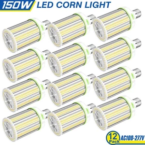 12X LED Corn Light Bulb CCT Adjustable E39 Base 150W High Bay Workshop Lighting - Picture 1 of 13