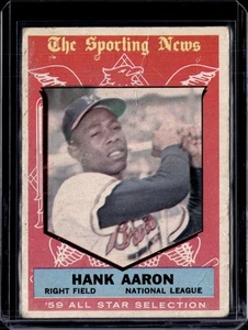 1959 Topps #561 Hank Aaron NL All Star High Number SP Braves LOW GRADE (creases) - Picture 1 of 5