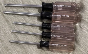 Juego de destornilladores TORX Craftsman 5 piezas, T10, T15, T20, T25, T30 EE. UU., negro y transparente - Imagen 1 de 11