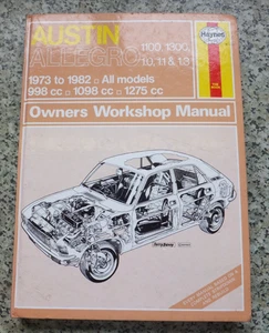 Austin Allegro, I, II, & III, Haynes Manual, 1973 to 1982, 998, 1098 & 1275cc, - Picture 1 of 19
