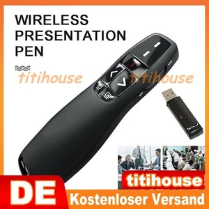 2.4 GHz USB Presenter Powerpoint Clicker Präsentation Fernbedienung Wireless DE - Picture 1 of 13