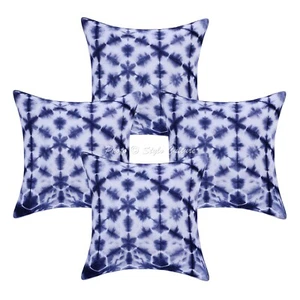 Shibori Cushion Cover Tie Dye Boho Bohemian Sofa Car Pillow Cases For Home Decor - Picture 1 of 7