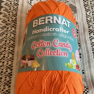 BERNAT HANDICRAFTER COTTON YARN -12 OZ-  Cotton Candy Collection - ORANGESICLE - Image 1 of 4