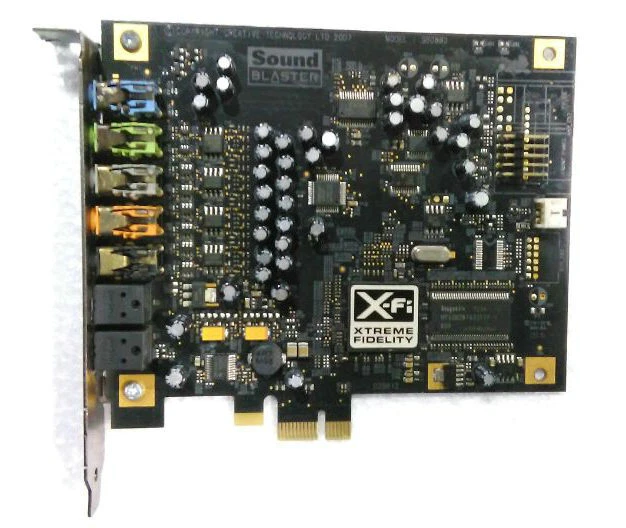 1PC Creative SB0880 X-Fi Titanium PCI-E x1 7.1 Fiber Sound Card - Image 1 of 1