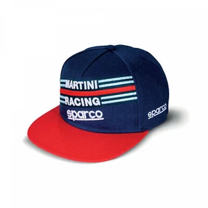 Sparco Martini Racing Flatbrim Cap Lancia Rally Team Navy Blue with 3D Logos - Picture 1 of 14