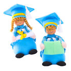 2Pcs Graduation Gnome Dolls Plush Table Ornament For Party Supplies