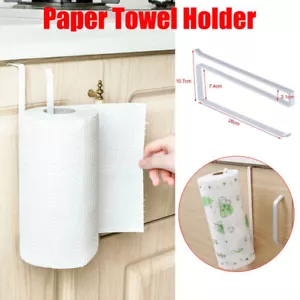 Paper Towel Holder Hanger Rack Kitchen Shelf Organizer Under Cabinet Roll Cup AU - Picture 1 of 12
