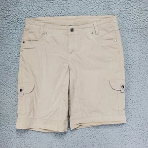Kuhl Splash Cargo Shorts Damen 14 (34x11) hellbraun Baumwolle Nylon Stretch Mischung - Bild 1 von 11