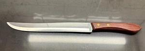VTG Stainless EKCO Carving Knife Approx 7 1/2" Blade Wood Grain Handle USA - Picture 1 of 8