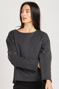 Restposten 4 x Sophyline Oversized Sweatshirt M/L Neu mit Etikett Grau Weihnachten - Bild 1 von 7