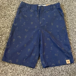 NEW!! Boys Urban Pipeline Flat Front Navy SKULL Graphic Shorts Size 16 REGULAR - Picture 1 of 4