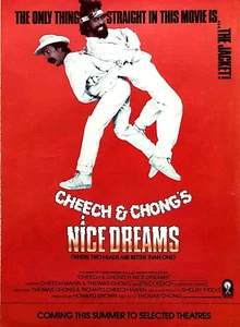 CHEECH & CHONG'S NICE DREAMS — ANUNCIO DE PELÍCULA VINTAGE 1981 — ANUNCIO IMPRESO ORIGINAL - Imagen 1 de 1