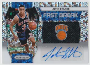 2023-24 Panini Prizm Fast Break John Starks Silver Disco Prizm Autographs Auto - Picture 1 of 6