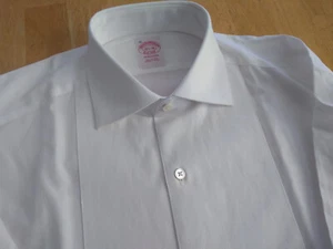NWT Brooks Brothers White Formal Pique Bib Point Collar Shirt 15.5-36 MSRP $135 - Picture 1 of 4