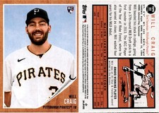2021 Topps Archives WILL CRAIG ROOKIE Baseball Card 88 Pittsburgh Pirates