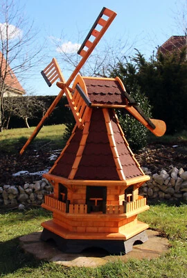 1,30 M Grand Moulin à Vent pour Jardin, Avec Solaire Blanc Ou Coloré Type 18 - Photo 1/3